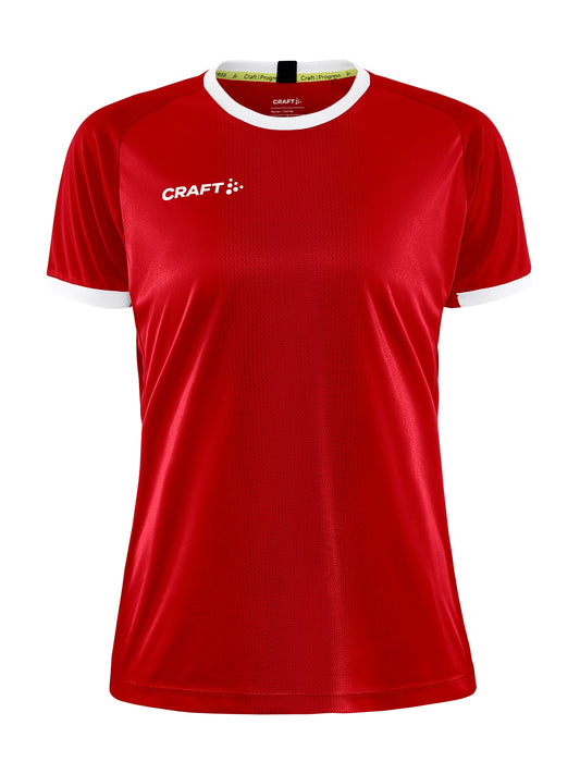 Craft Progress 2.0 Graphic Jersey Damen in Rot/Weiss, Vorderansicht