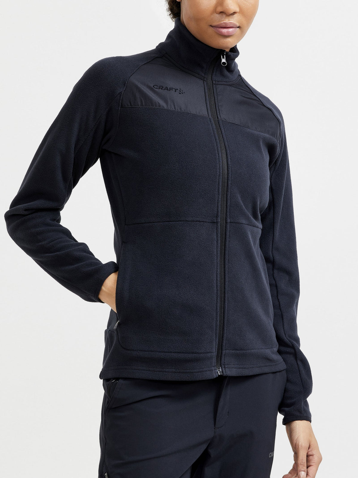 Craft ADV Explore Fleece Midlayer Damen in Schwarz/Anthrazit, Detailansicht