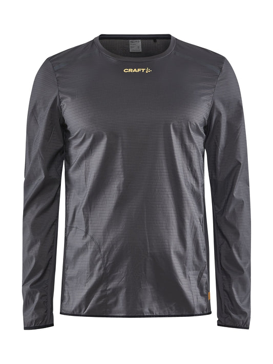 Craft PRO Hypervent LS Wind Top Herren in Grau, Vorderansicht