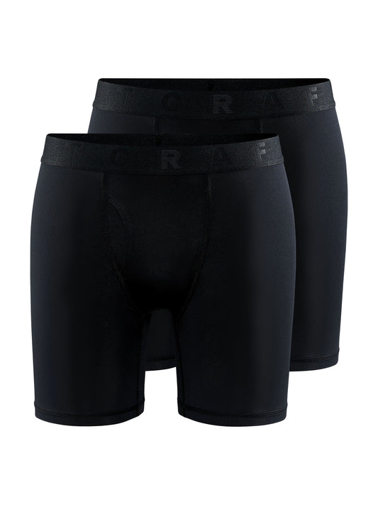 Craft CORE Dry Boxer 6-Inch 2-Pack Herren in Schwarz, Vorderansicht