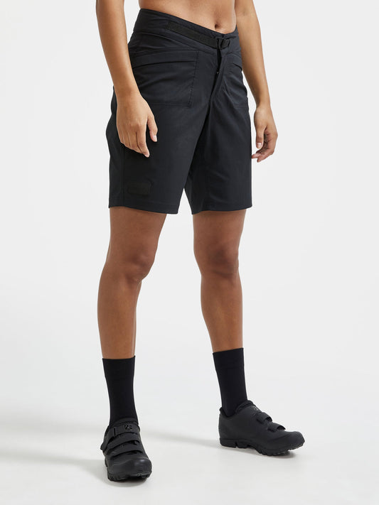 Craft CORE Offroad XT Shorts with Pad Damen in Schwarz, Detailansicht