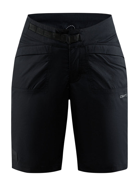 Craft CORE Offroad XT Shorts with Pad Damen in Schwarz, Vorderansicht