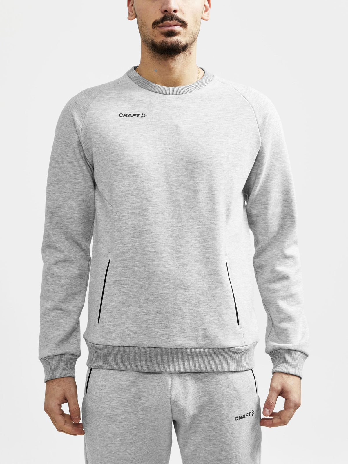 Craft CORE Soul Crew Sweatshirt Herren in Grau meliert, Detailansicht