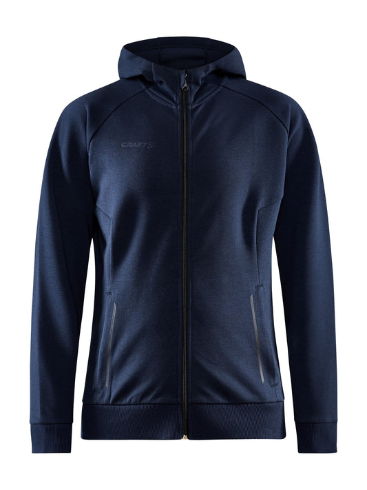Craft CORE Soul Full Zip Hood Damen in Dunkelnavy, Vorderansicht