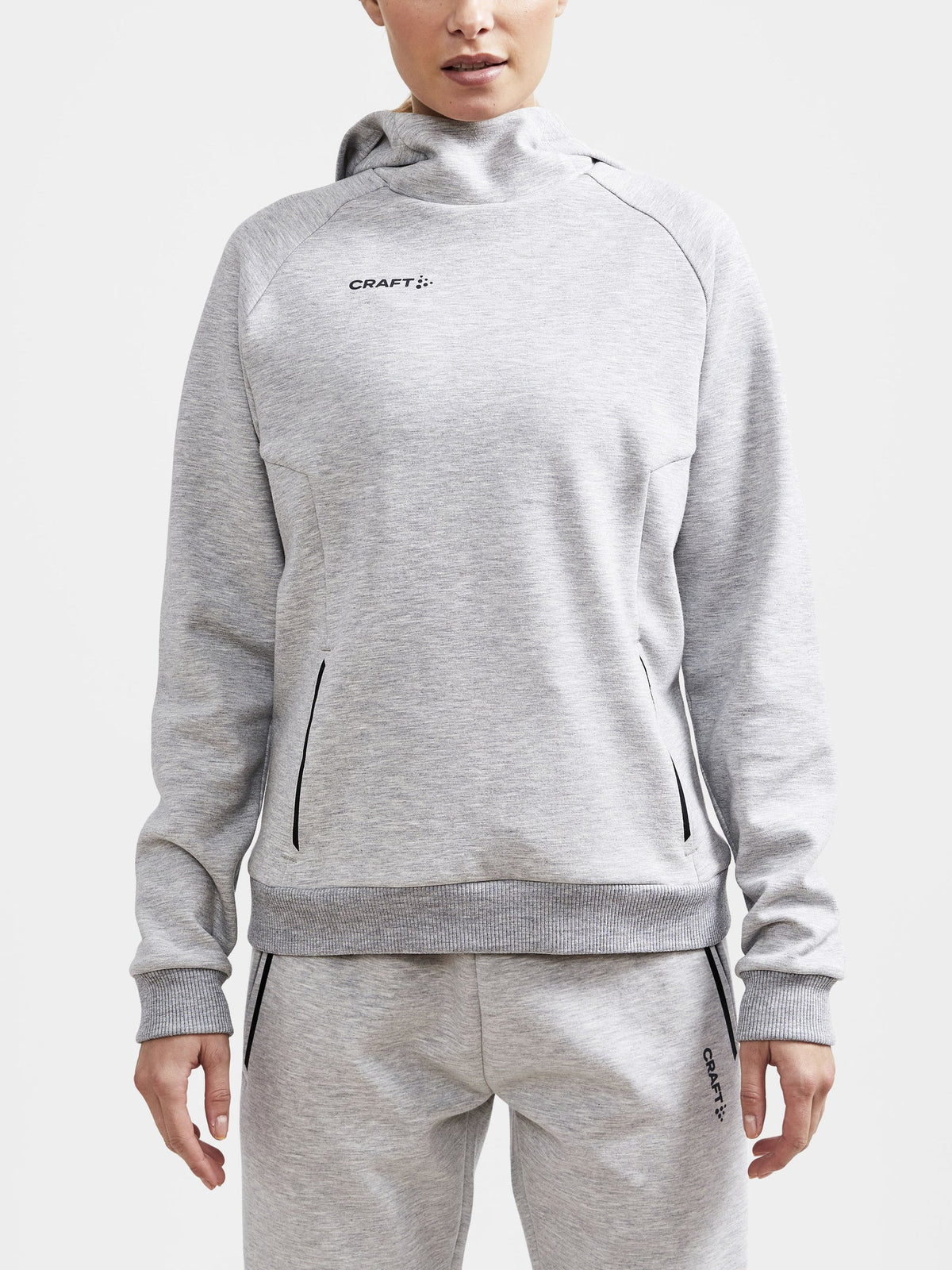 Craft CORE Soul Hood Sweatshirt Damen in Grau meliert, Detailansicht