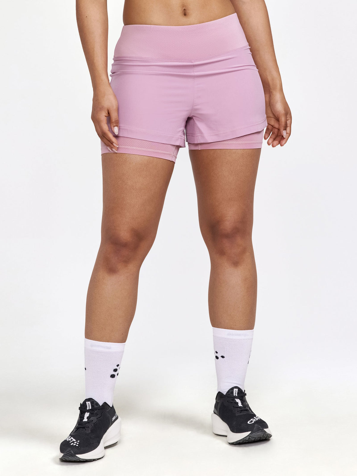 Craft ADV Essence 2-in-1 Shorts Damen in Pink, Detailansicht