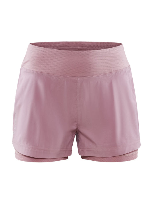 Craft ADV Essence 2-in-1 Shorts Damen in Pink, Vorderansicht