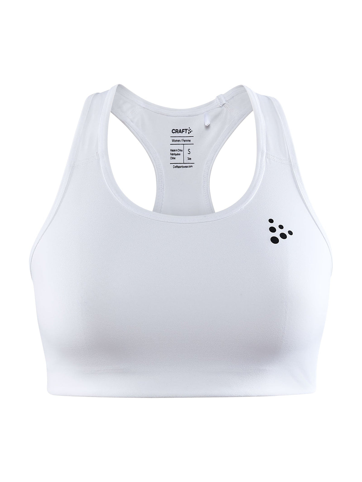 Craft Training Bra Classic in Weiss, Vorderansicht