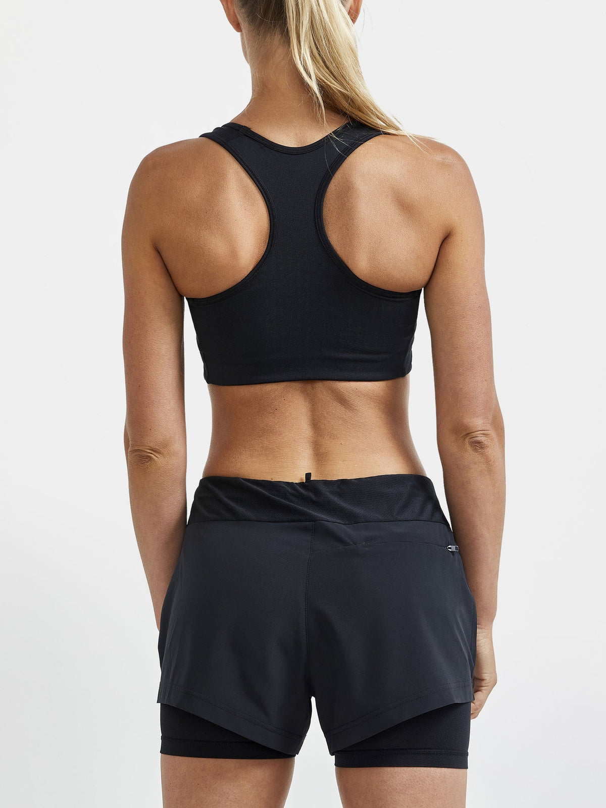 Craft Training Bra Classic in Schwarz, Detailansicht