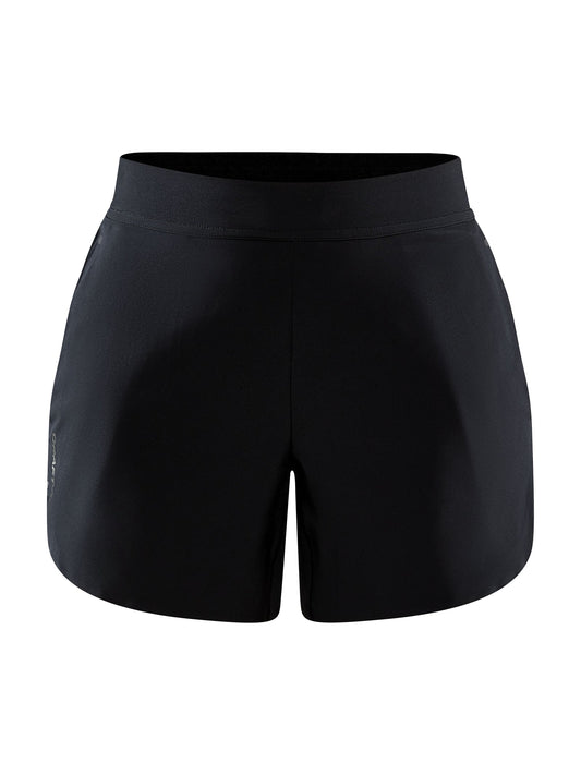 Craft ADV Essence 5" Stretch Shorts Damen in Schwarz, Vorderansicht