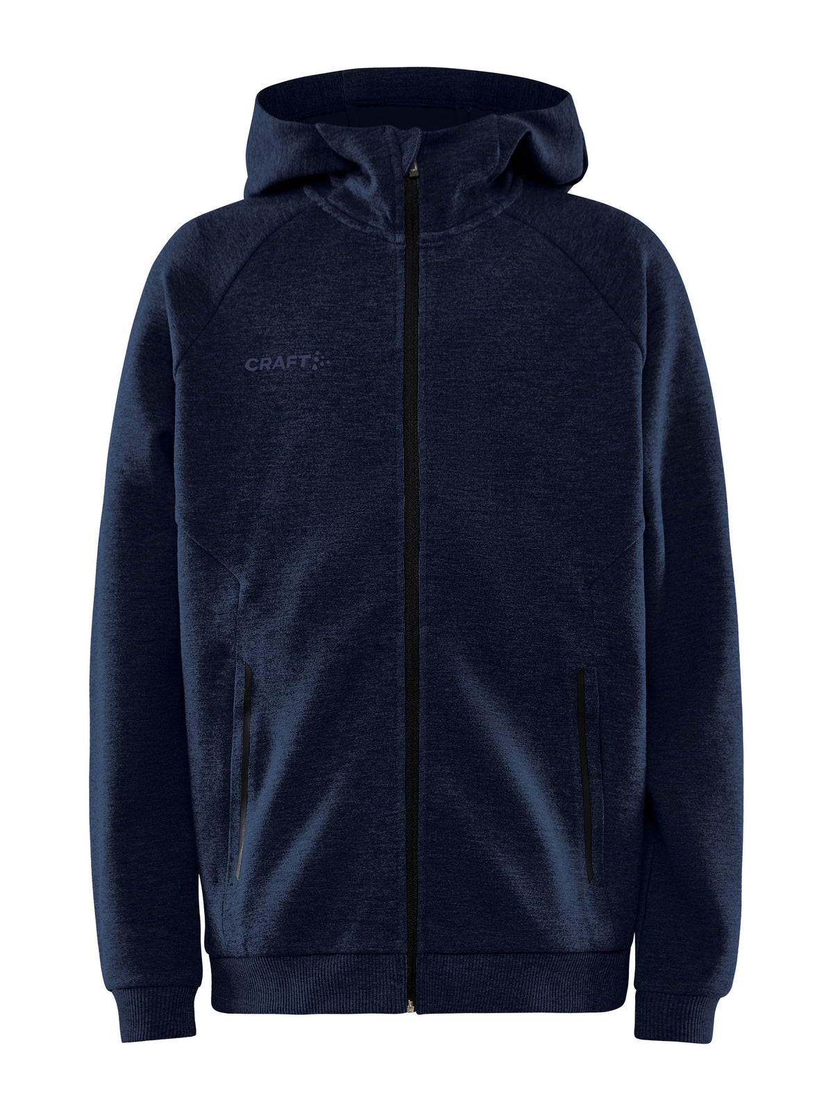 Craft CORE Soul Full Zip Hood Junior in Dunkelnavy, Vorderansicht