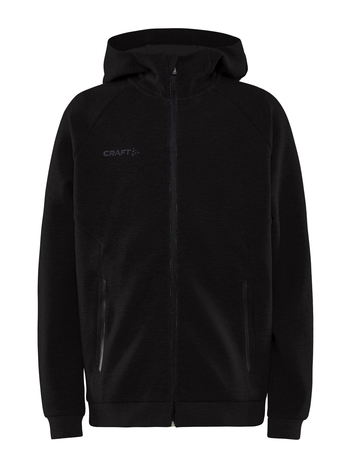 Craft CORE Soul Full Zip Hood Junior in Schwarz, Vorderansicht