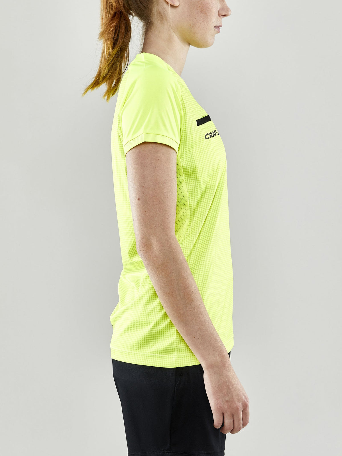 Craft Evolve Referee Jersey Damen in Neongelb, Detailansicht