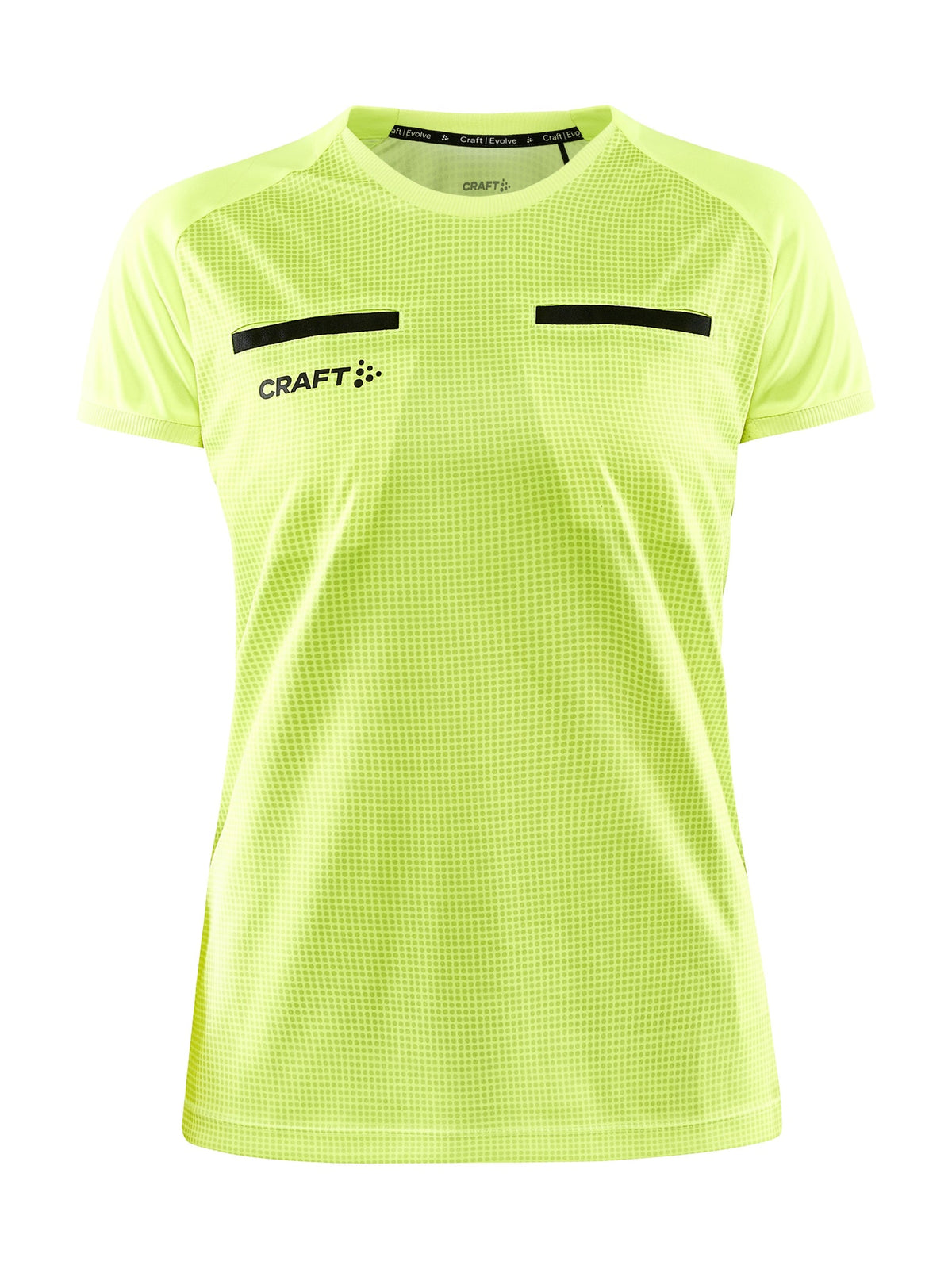 Craft Evolve Referee Jersey Damen in Neongelb, Vorderansicht