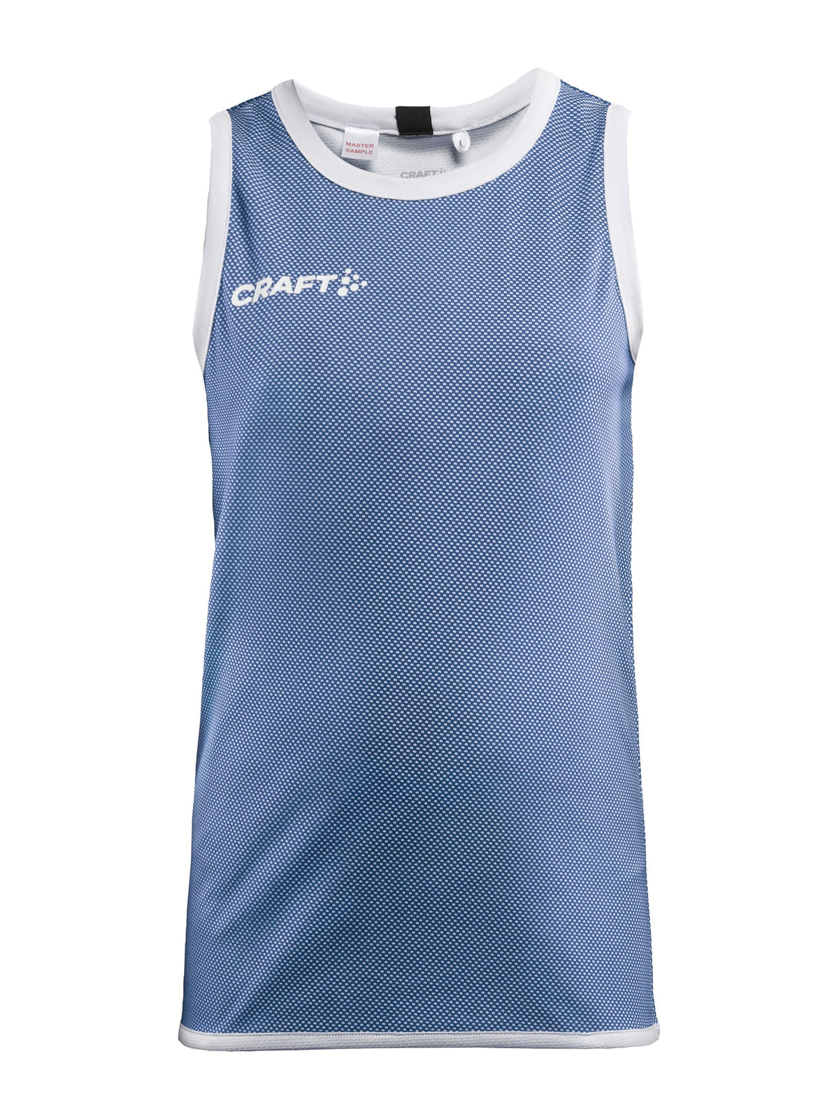 Craft Progress Reversible Basket Singlet Junior in Kobaltblau/Weiss, Vorderansicht