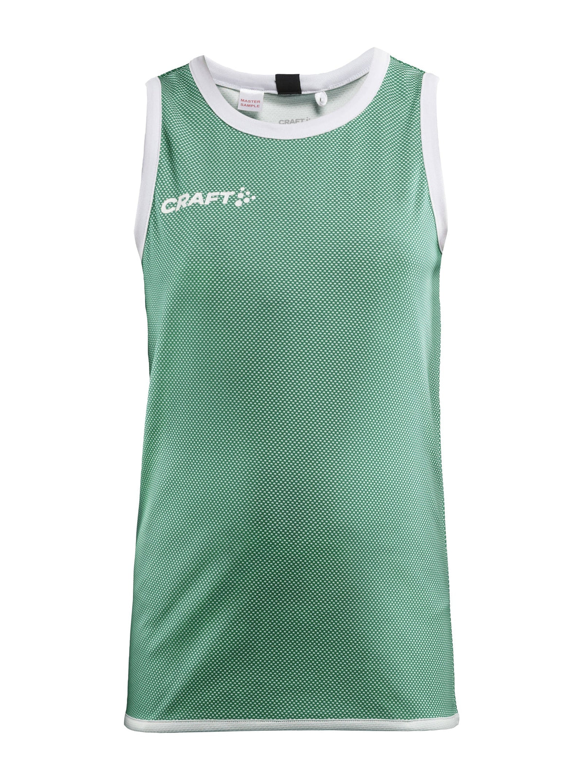 Craft Progress Reversible Basket Singlet Junior in Grün/Weiss, Vorderansicht