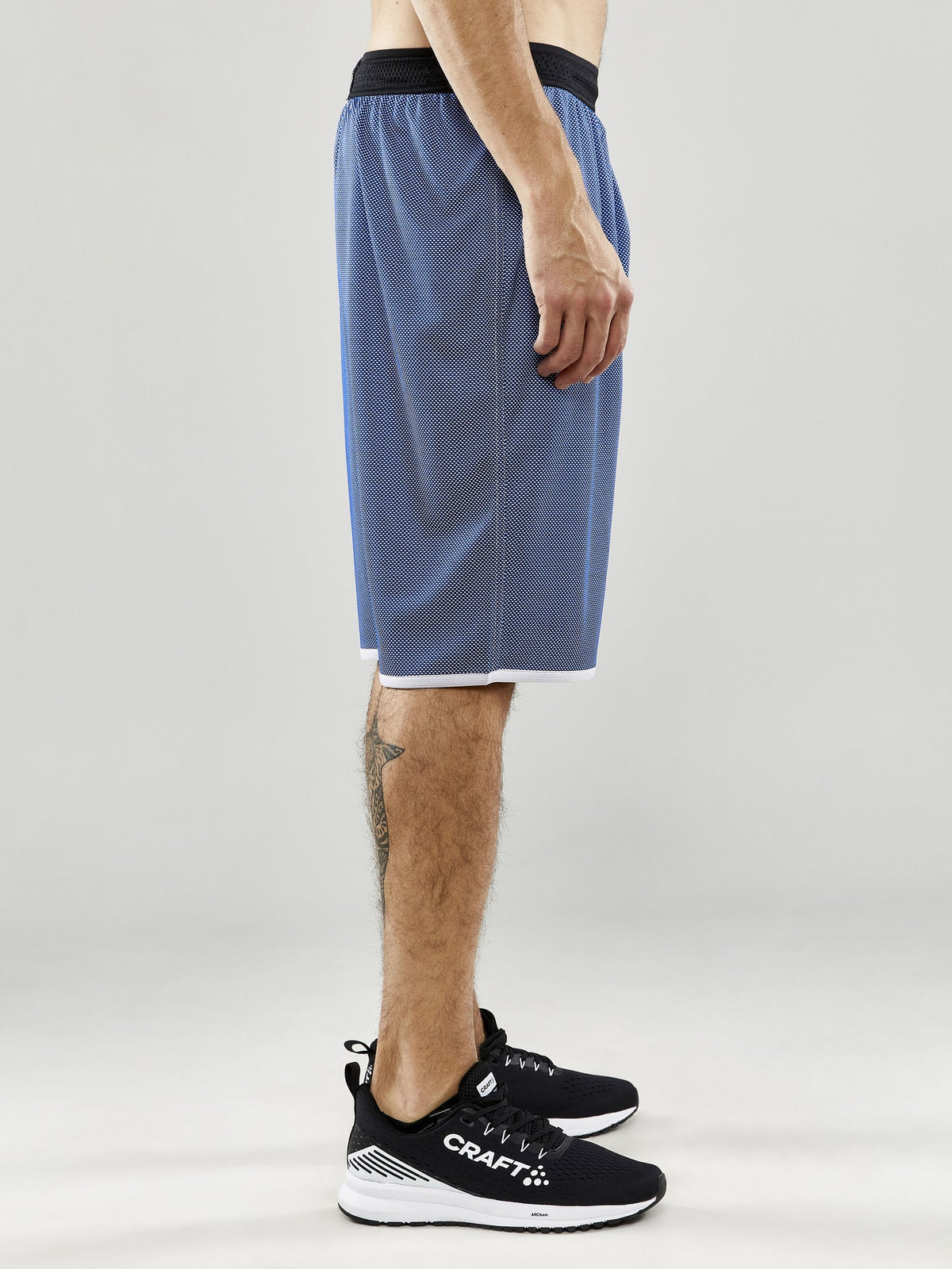 Craft Progress Reversible Basket Shorts Herren in Kobaltblau/Weiss, Detailansicht