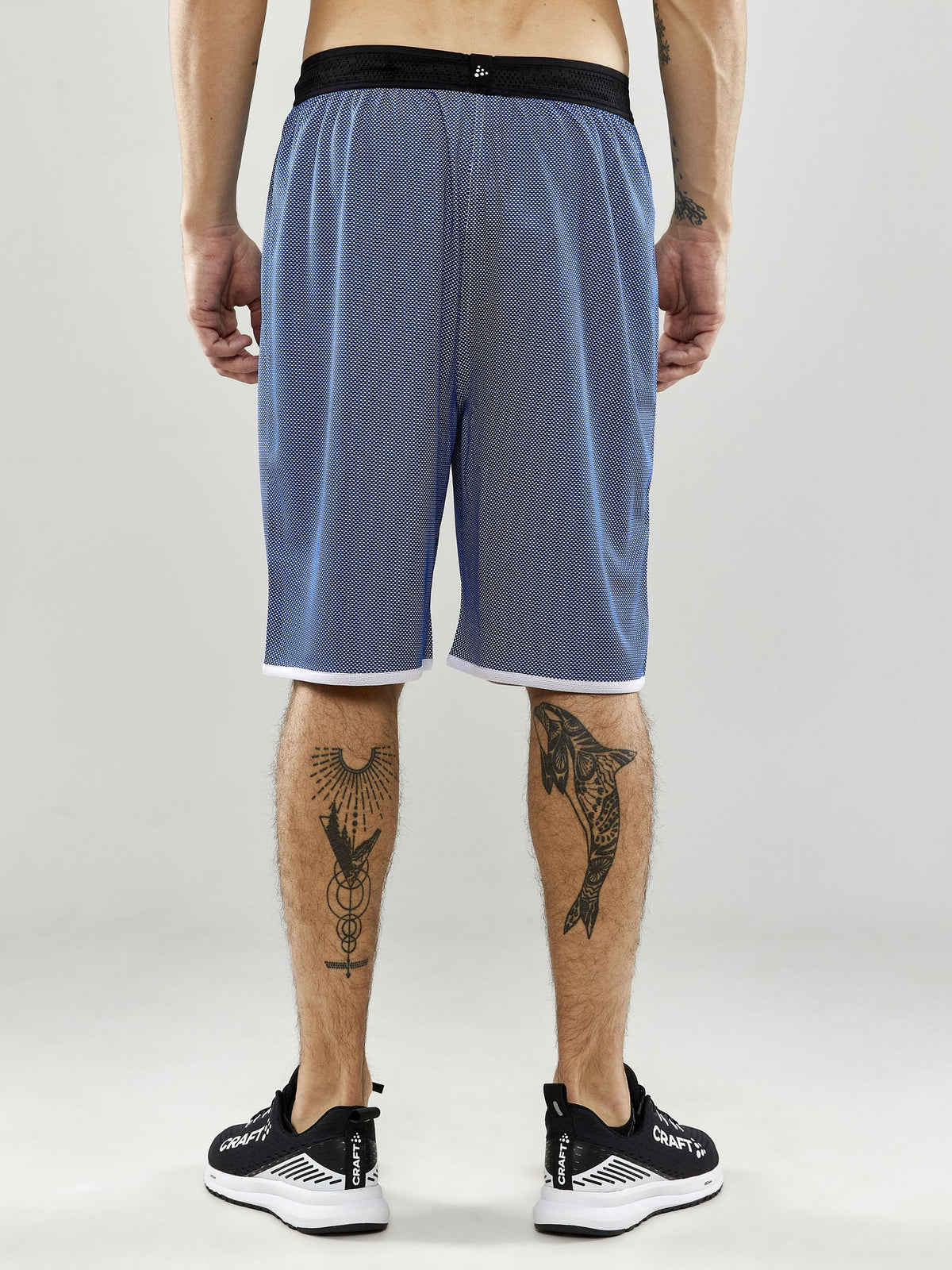 Craft Progress Reversible Basket Shorts Herren in Kobaltblau/Weiss, Detailansicht