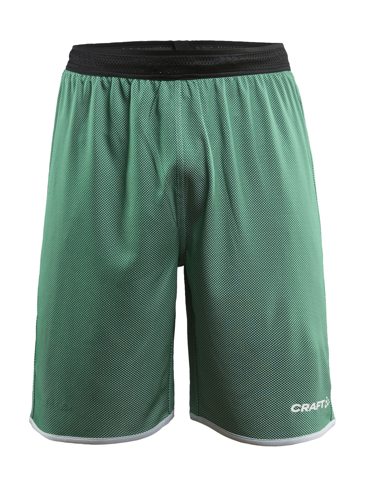 Craft Progress Reversible Basket Shorts Herren in Grün/Weiss, Vorderansicht