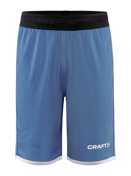 Craft Progress Reversible Basket Shorts Junior in Kobaltblau/Weiss, Vorderansicht