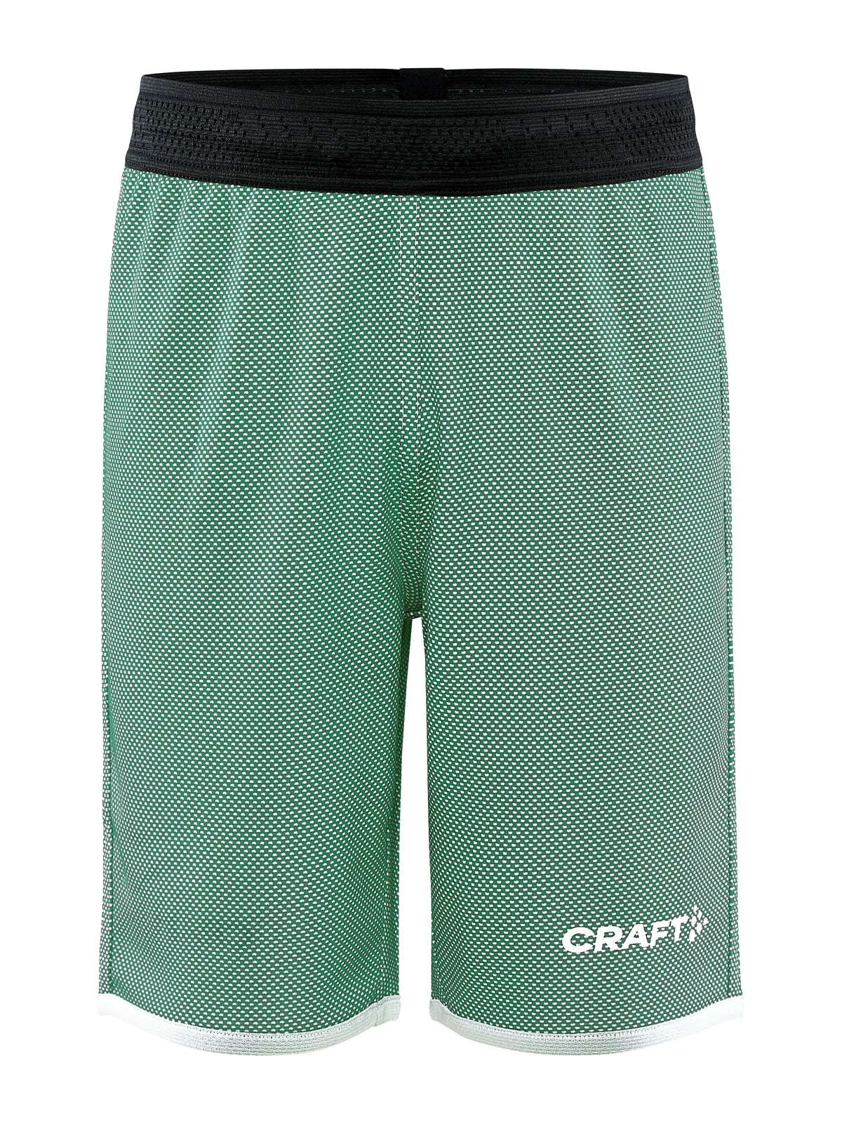 Craft Progress Reversible Basket Shorts Junior in Grün/Weiss, Vorderansicht