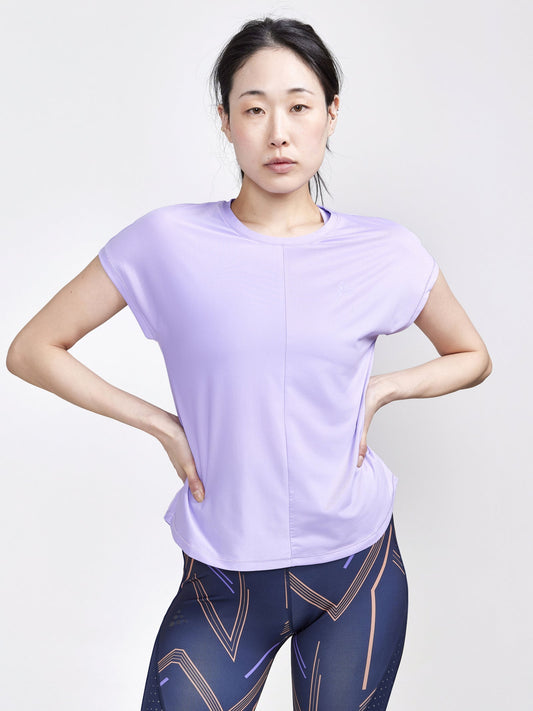 Craft CORE Charge Rib Tee Damen in Lavendel, Detailansicht