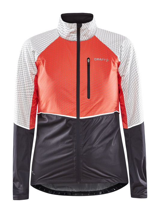 Craft ADV Bike Hydro Lumen Jacket Damen in Orange, Vorderansicht