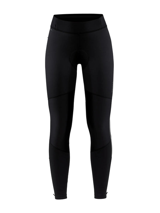 Craft CORE Bike SubZ Wind Tights Damen in Schwarz/Schwarz, Vorderansicht
