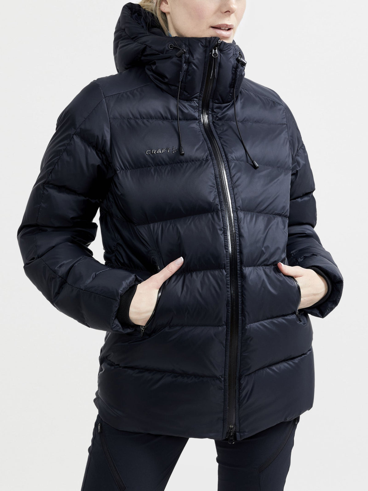 Craft ADV Explore Down Jacket Damen in Schwarz, Detailansicht