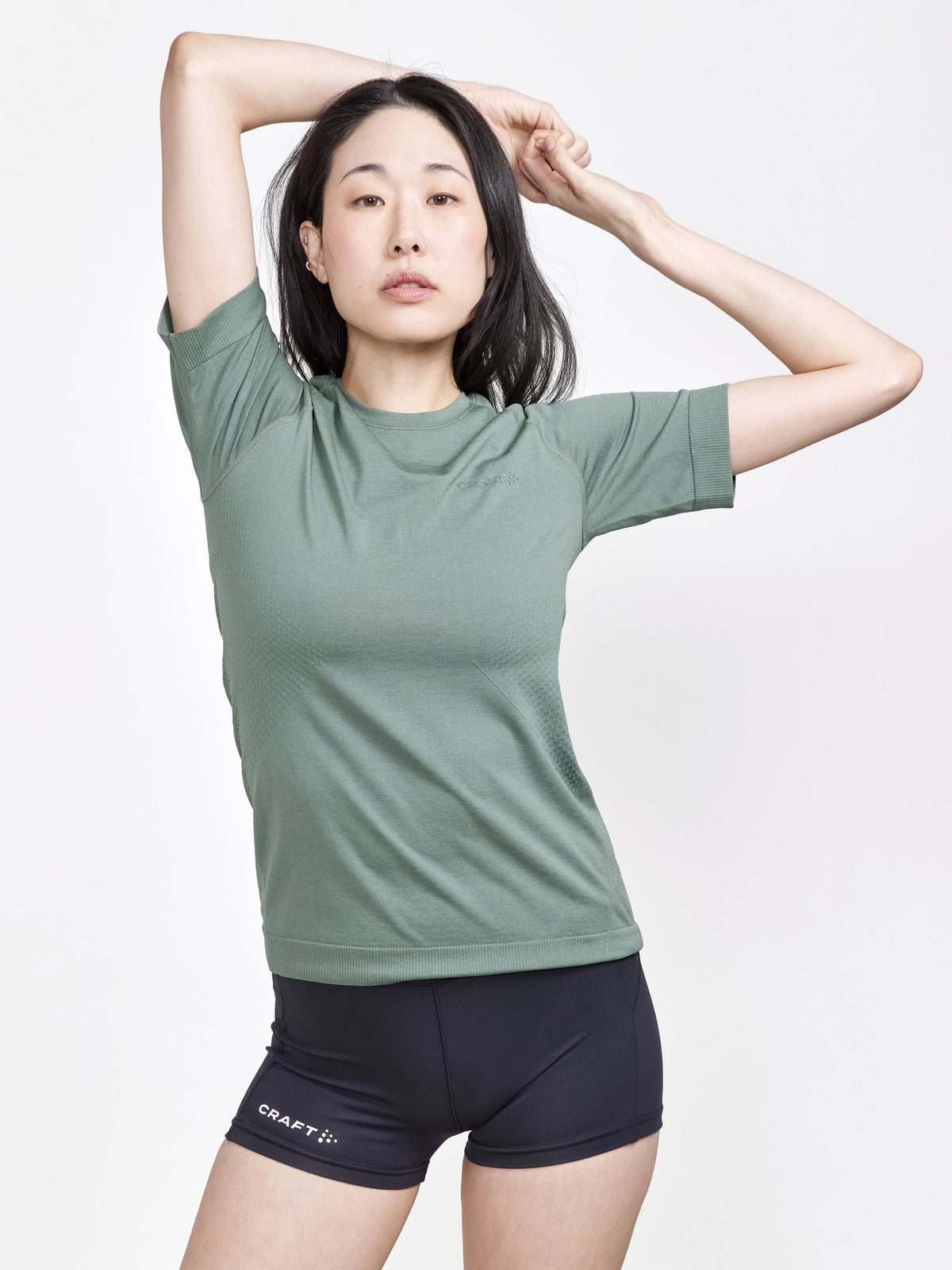 Craft CORE Dry Active Comfort SS Damen in Grün, Detailansicht