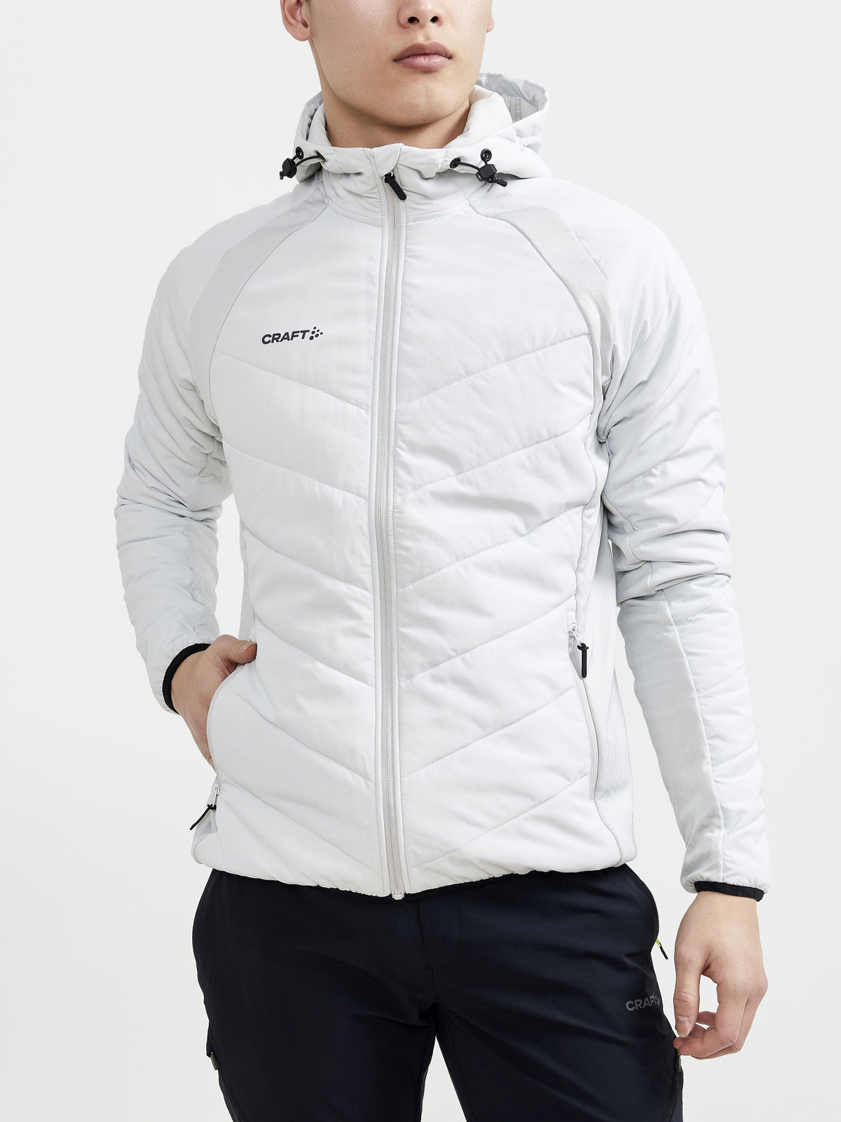 Craft ADV Explore Hybrid Jacket Herren in Grau, Detailansicht