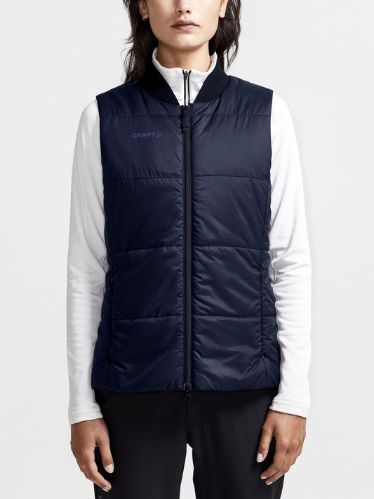 Craft CORE Light Padded Vest Damen in Dunkelblau, Detailansicht