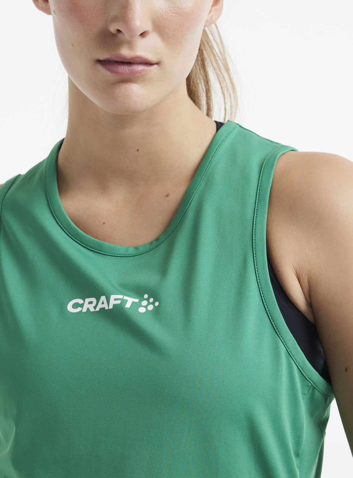 Craft Rush Slim Singlet Damen in Grün, Detailansicht