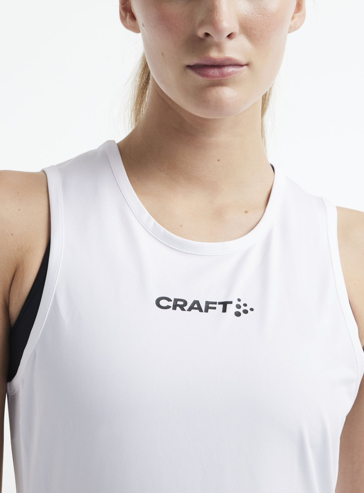 Craft Rush Slim Singlet Damen in Weiss, Detailansicht