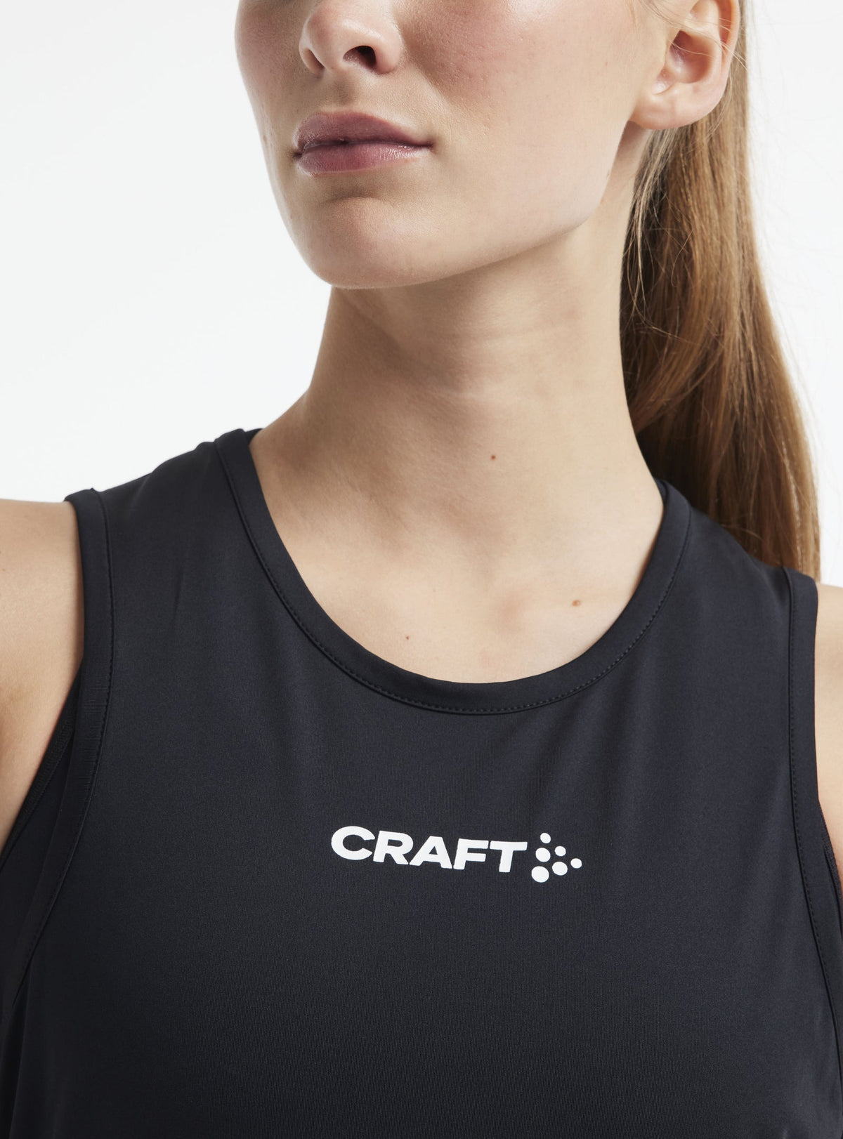Craft Rush Slim Singlet Damen in Schwarz, Detailansicht