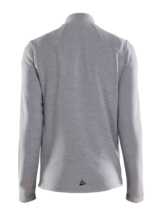 Craft ADV Explore Heavy Fleece Jacket Herren in Grau meliert/Schwarz, Rückansicht