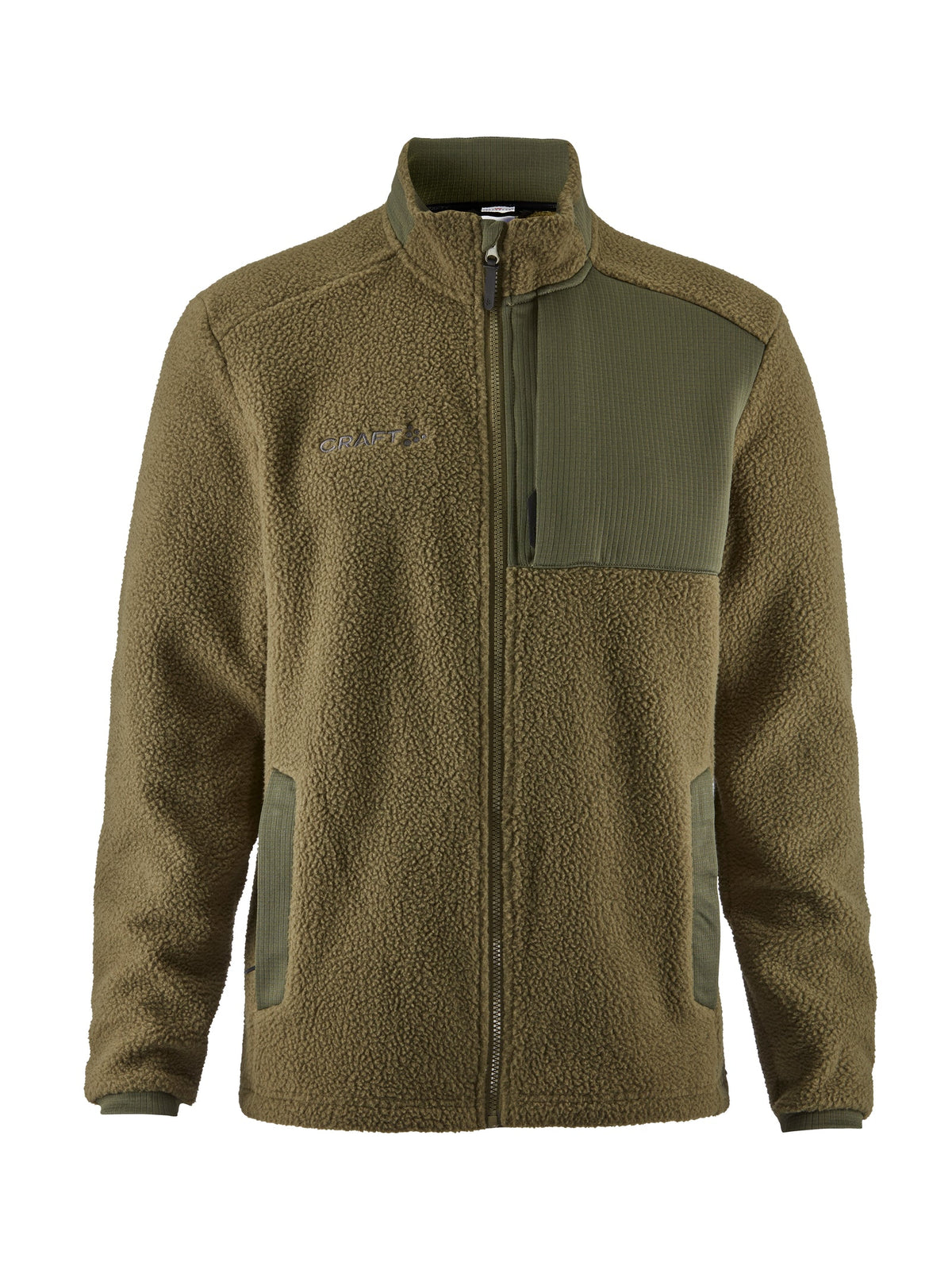 Craft ADV Explore Pile Fleece Jacket Herren in Oliv, Vorderansicht