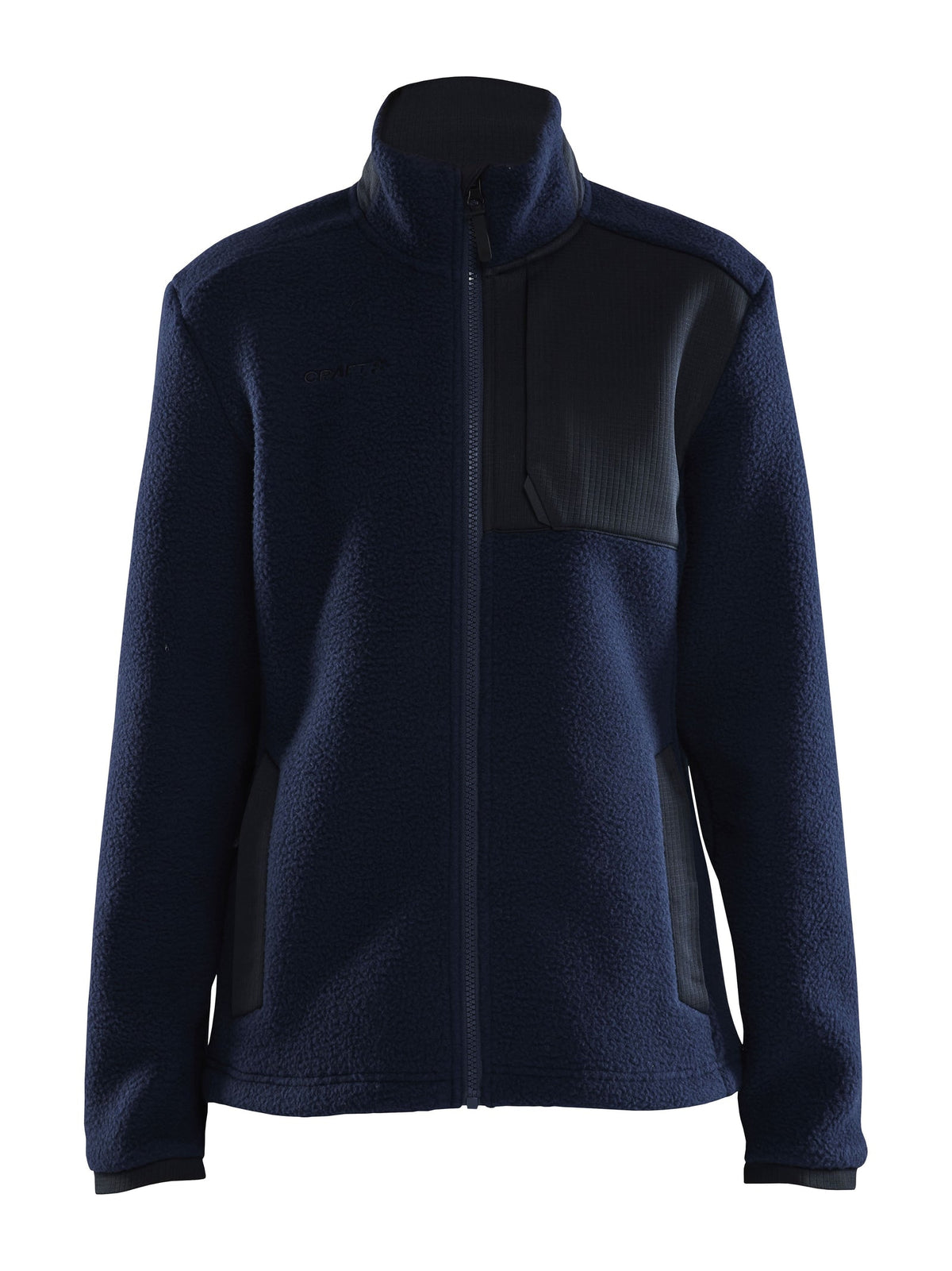 Craft ADV Explore Pile Fleece Jacket Damen in Dunkelblau/Schwarz, Vorderansicht