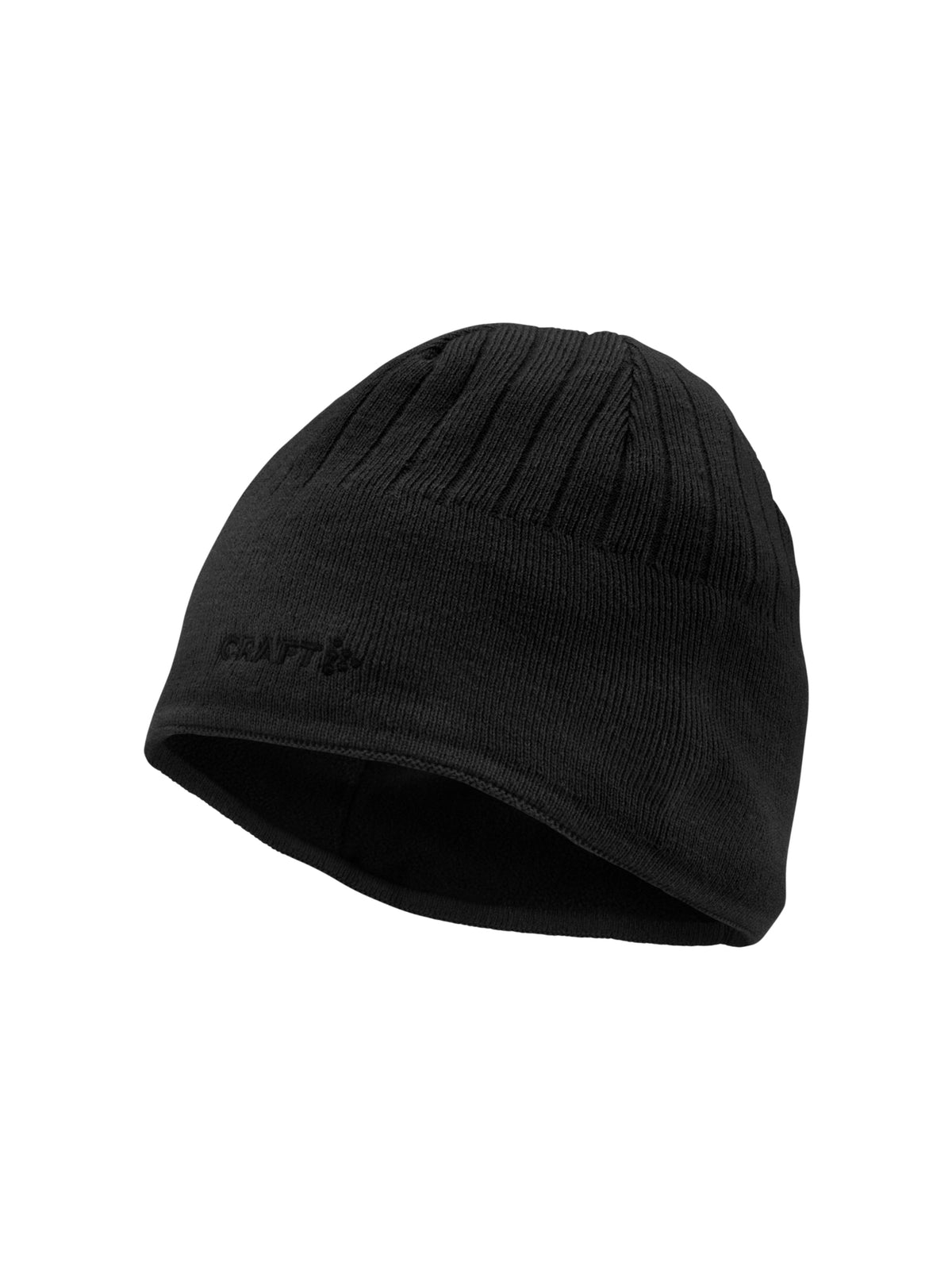 Craft ADV Windblock Knit Hat in Schwarz/Schwarz, Vorderansicht