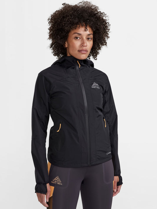 Craft PRO Trail Hydro Jacket Damen in Schwarz, Detailansicht