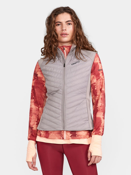 Craft ADV Essence Warm Vest Damen in Beige, Detailansicht