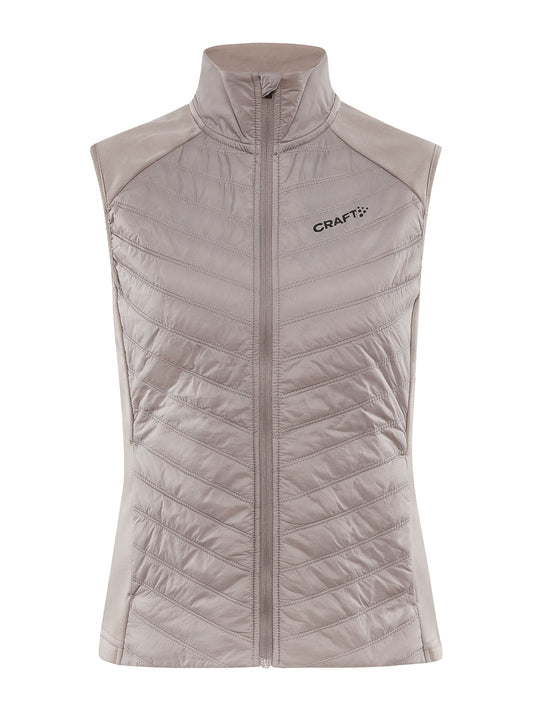 Craft ADV Essence Warm Vest Damen in Beige, Vorderansicht