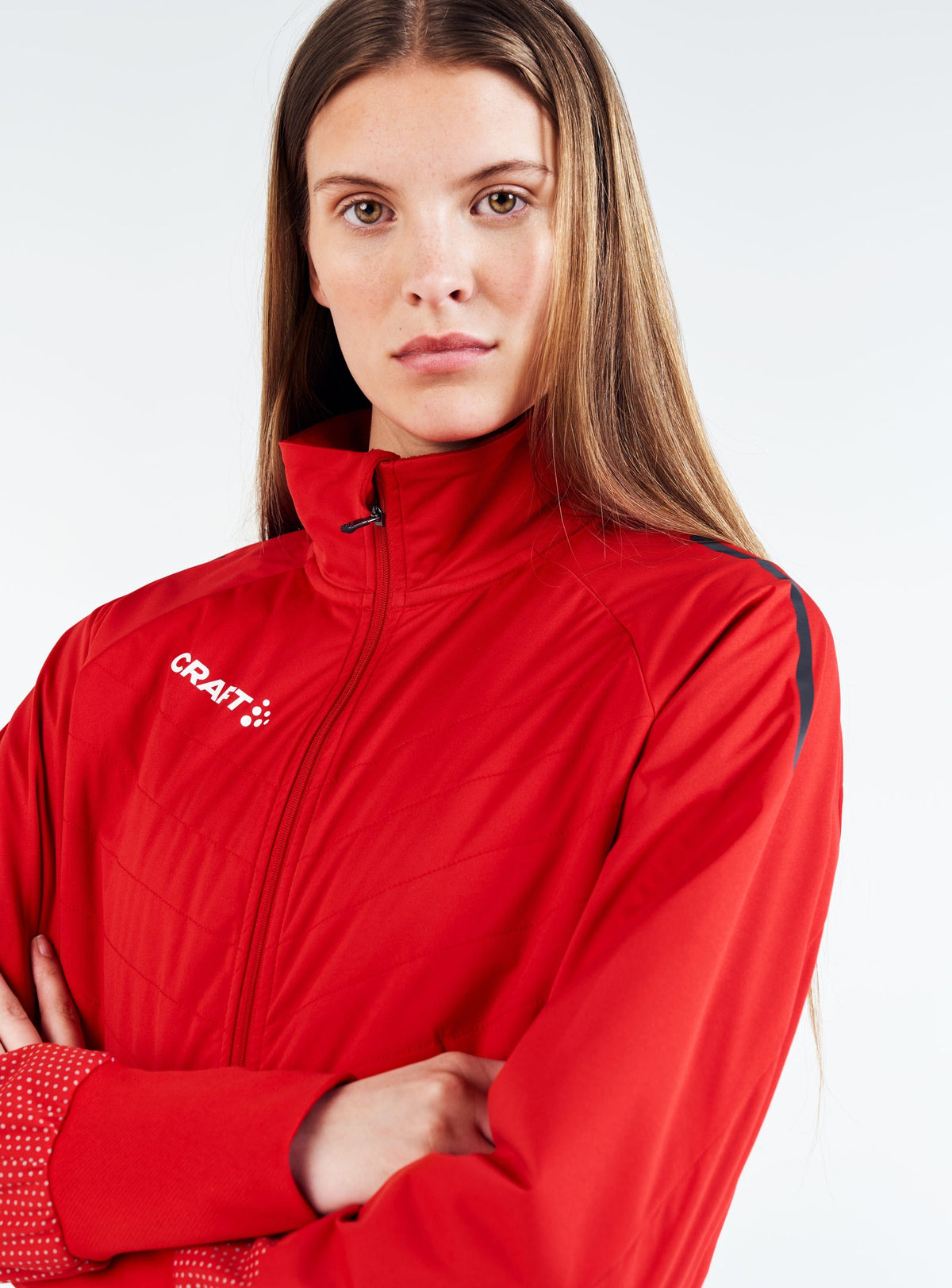 Craft ADV Nordic Ski Club Jacket Damen in Rot, Detailansicht