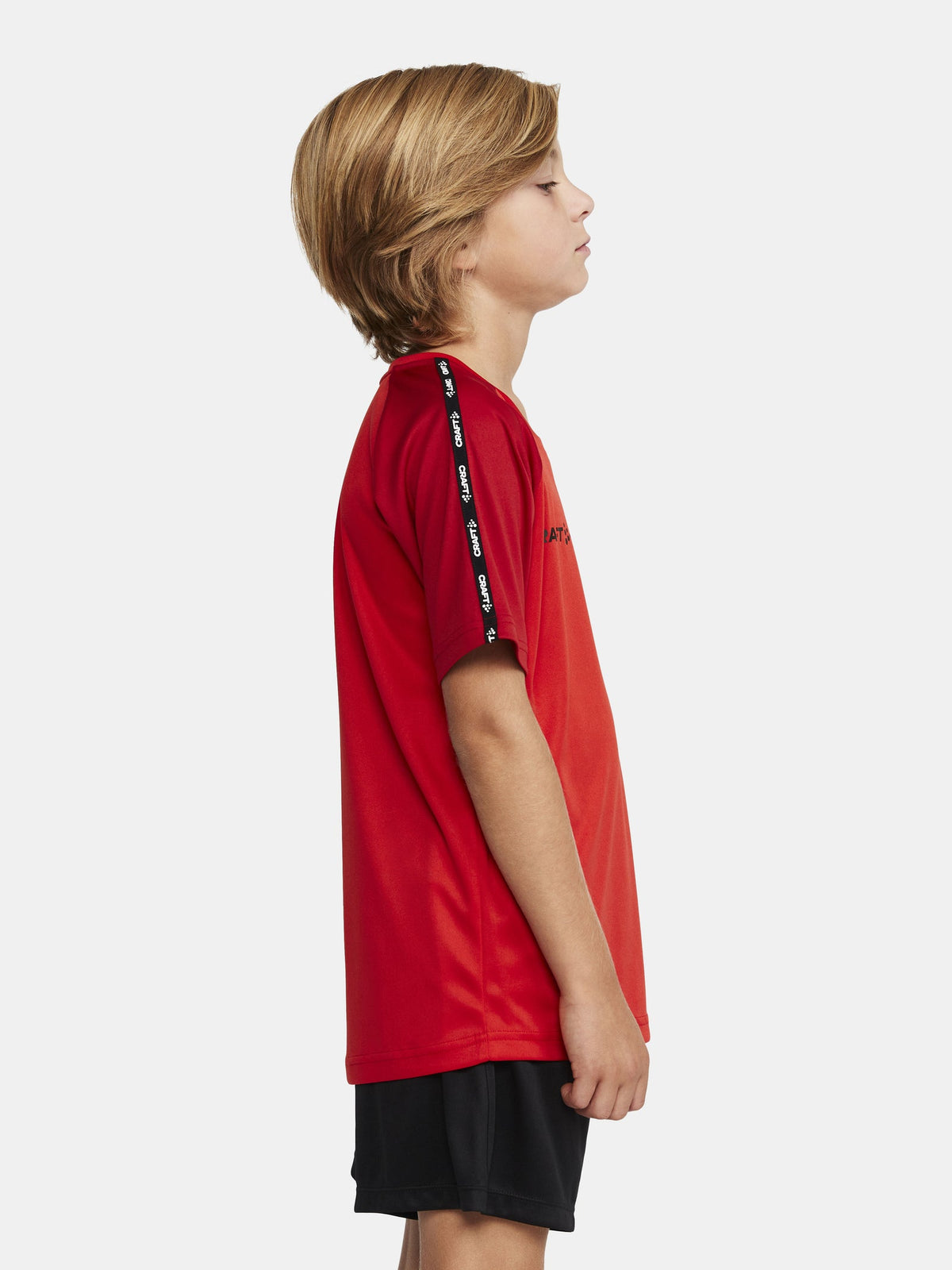 Craft Squad Go Contrast Jersey Junior in Rot/Dunkelrot, Detailansicht
