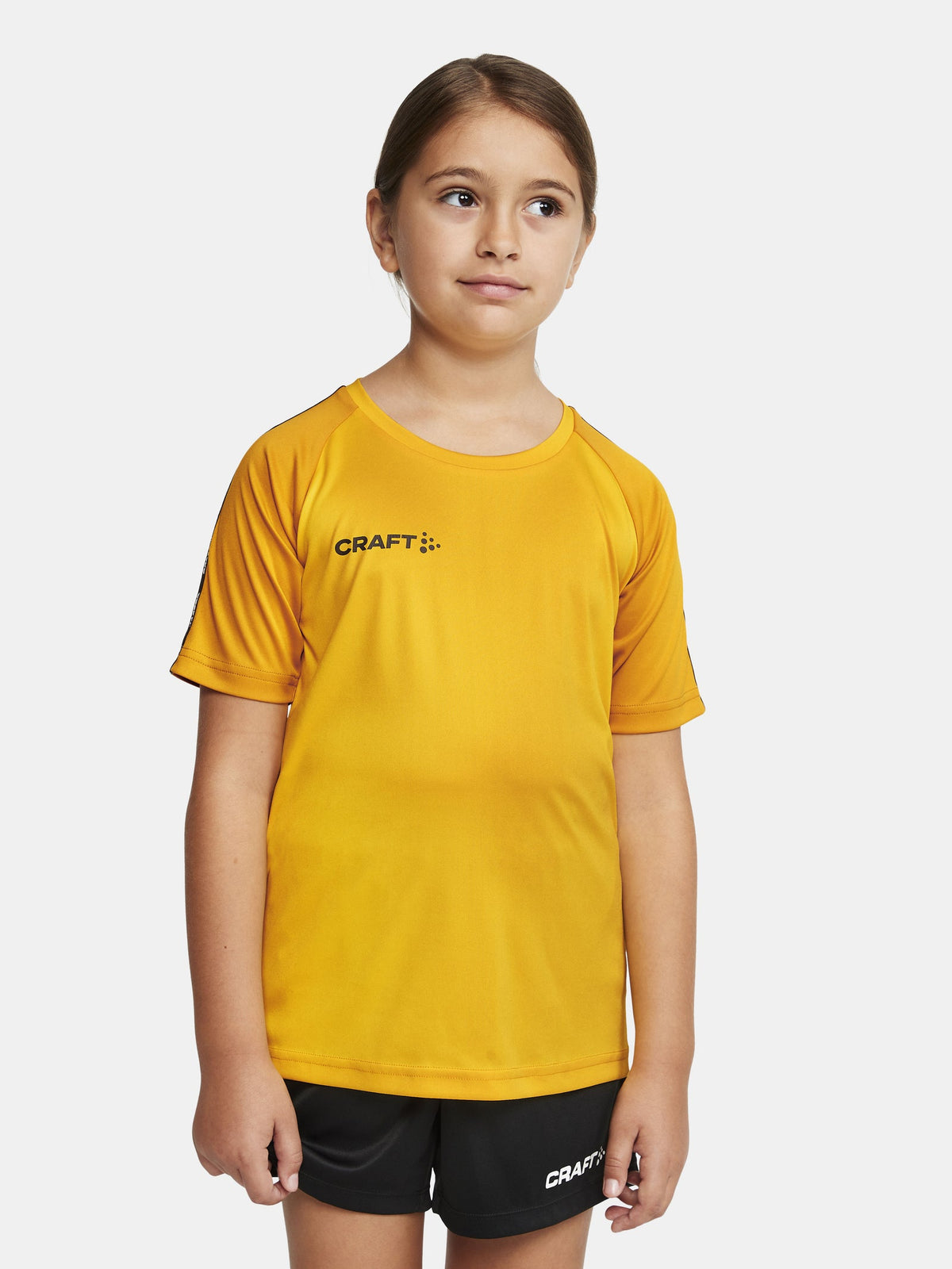 Craft Squad Go Contrast Jersey Junior in Gelb/Goldgelb, Detailansicht