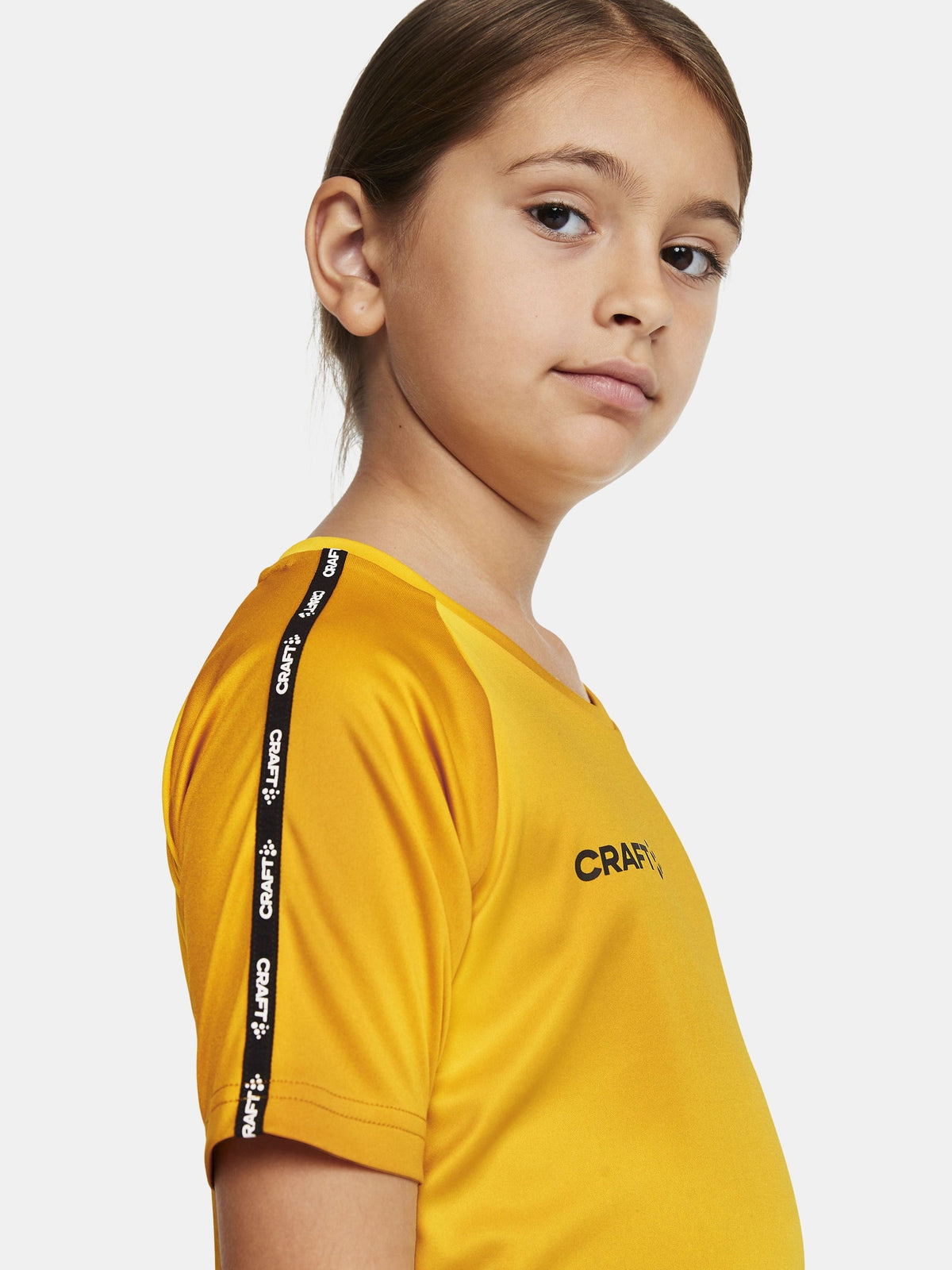 Craft Squad Go Contrast Jersey Junior in Gelb/Goldgelb, Detailansicht