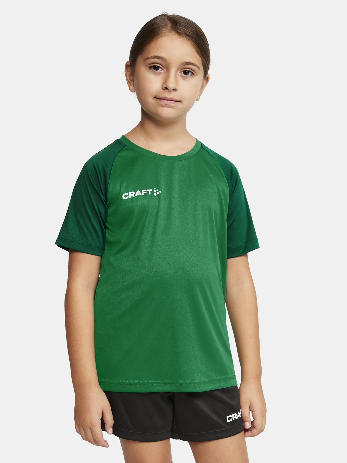 Craft Squad Go Contrast Jersey Junior in Grün/Dunkelgrün, Detailansicht