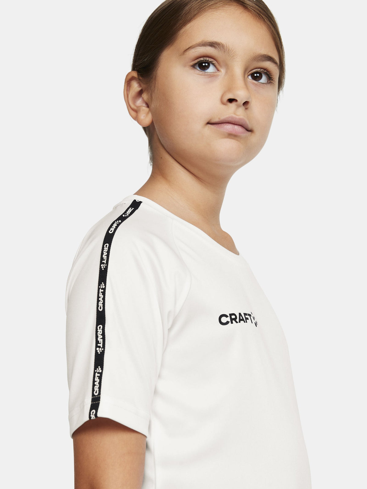 Craft Squad Go Contrast Jersey Junior in Weiss, Detailansicht