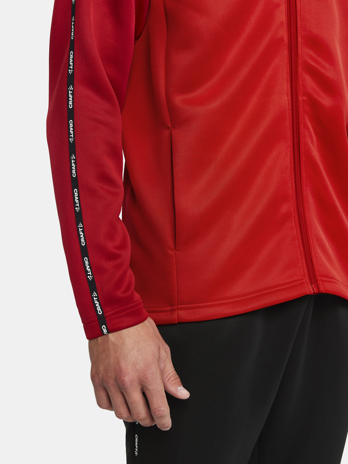Craft Squad 2.0 Full Zip Herren in Rot/Dunkelrot, Detailansicht