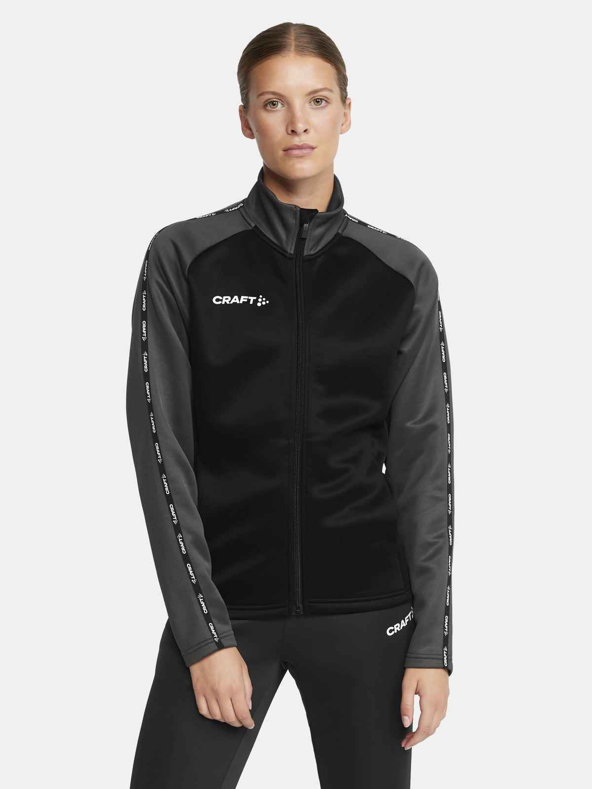 Craft Squad 2.0 Full Zip Damen in Schwarz/Anthrazit, Detailansicht